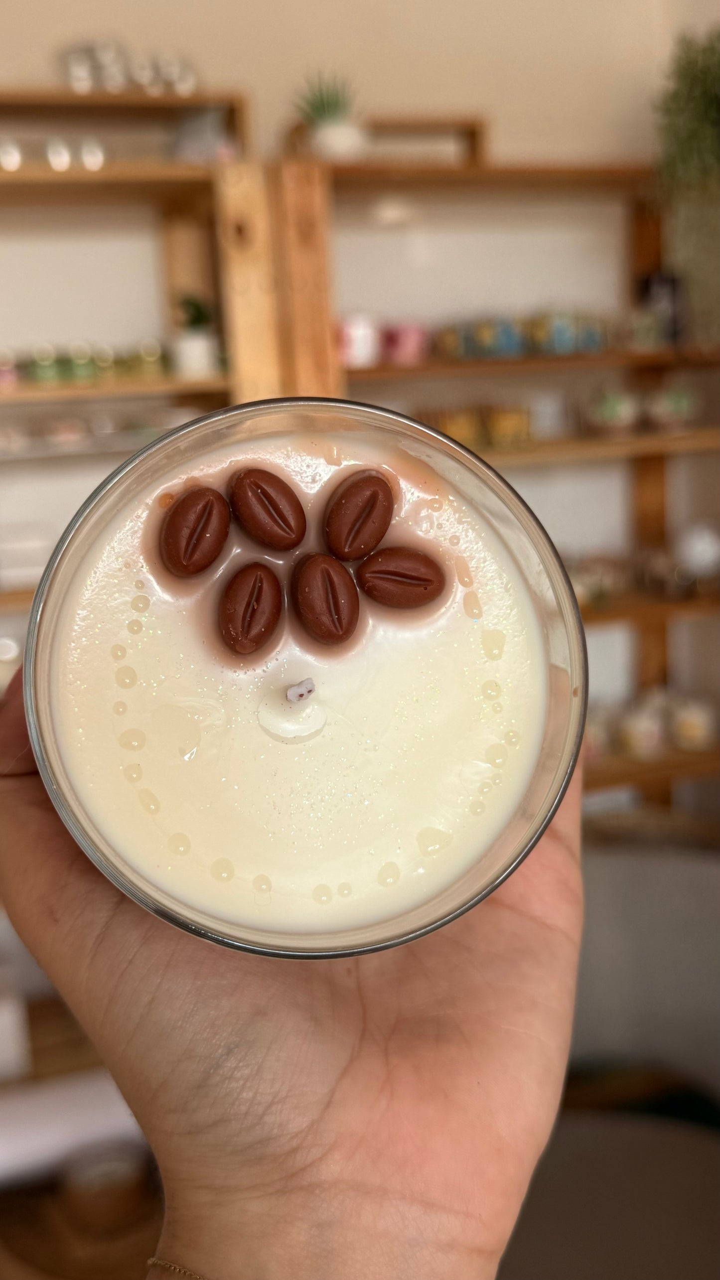 Vela mediana de café- oferta