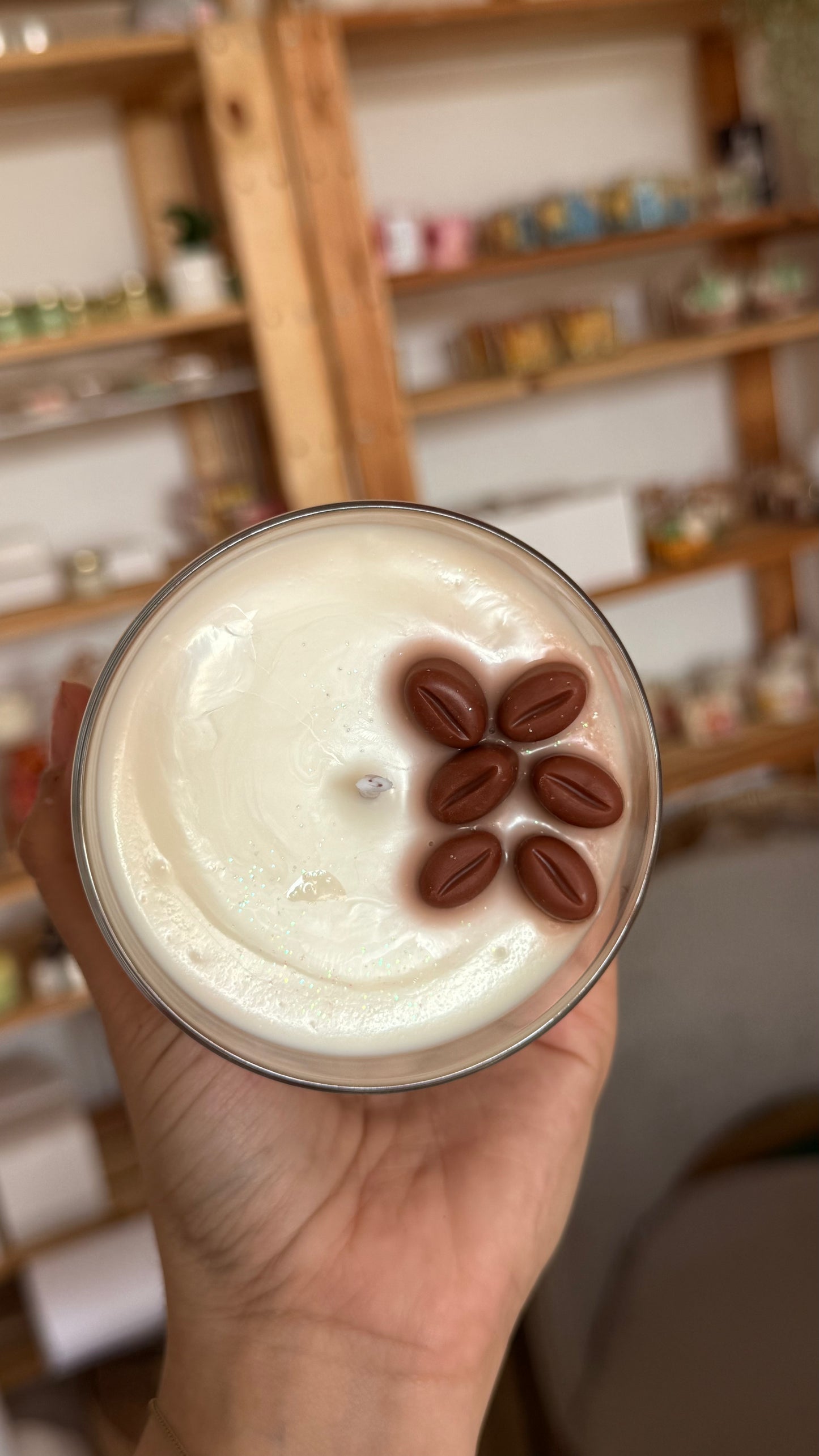 Vela mediana de café- oferta